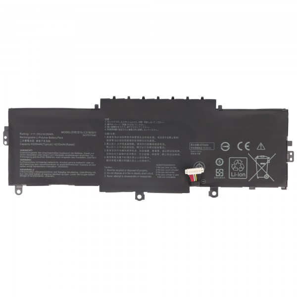 Batteri passer til ASUS ZenBook 14 UX433FA-A5045R, Li-Polymer, 11.55V, 4330mAh, 50Wh