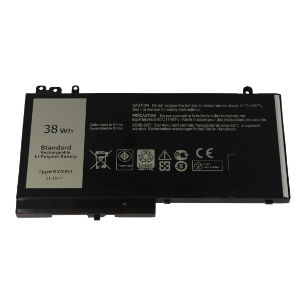 Batteri passer til Dell Latitude 12 E5250, Li-Polymer, 11,1V, 3420mAh, 38,0Wh, indbygget