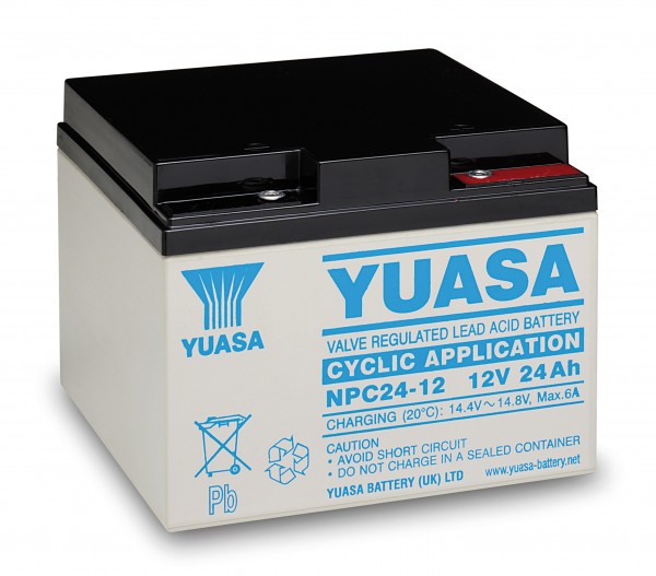 Yuasa NPC24-12I blybatteri-sikret 12 volt, 24Ah