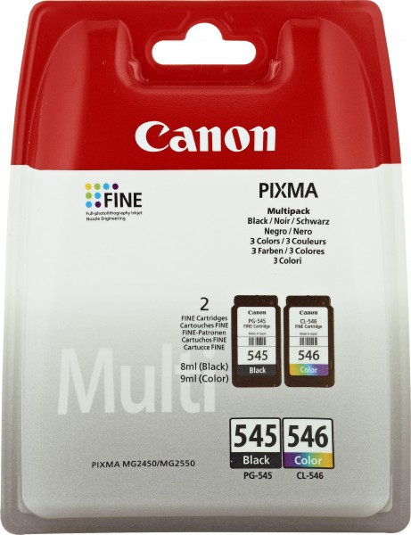 Canon printhoved kombinationspakke PG-545/CL-546 sort/farve