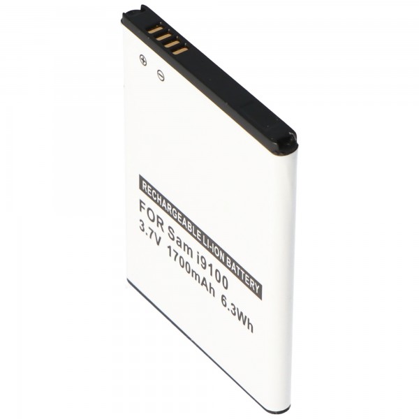 Batteri passer til Samsung Galaxy S II I9100, EB-F1A2GBU med 1700mAh