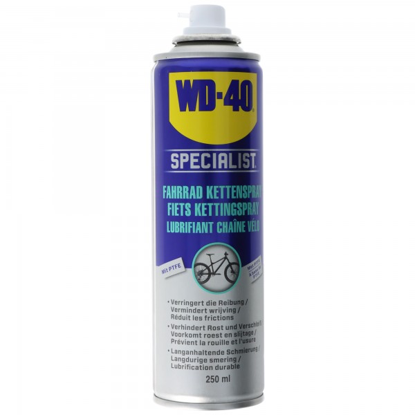 WD-40 cykelkædespray, forhindrer rust og slid, langtidsholdbar smøring, all-weather, 250ml