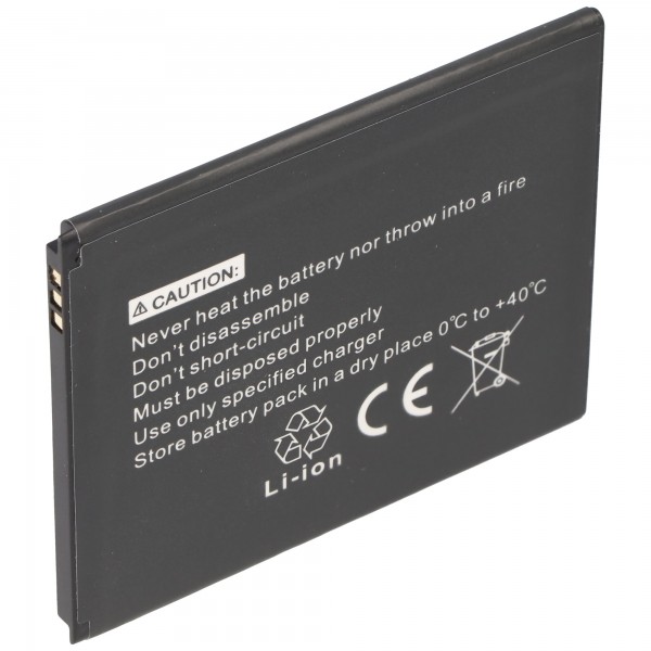 Li-Ion batteri - 1800mAh (3.7V) til mobiltelefon, smartphone, telefon erstatter JLY15050100001