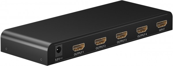 Goobay HDMI™-splitter 1 til 4 (4K @ 30 Hz) - deler 1x HDMI™-indgangssignal til 4x HDMI™-udgange