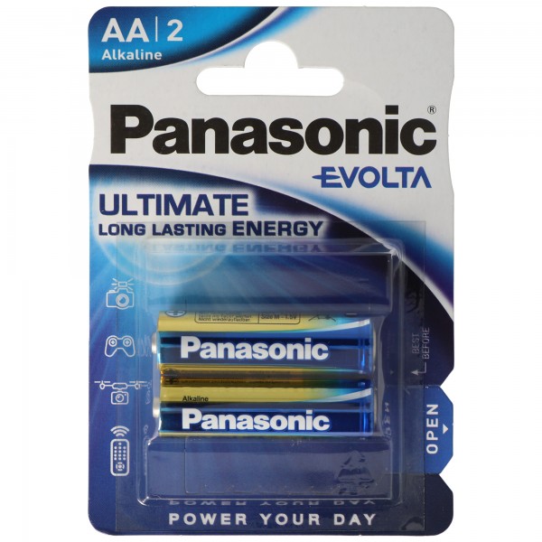 Panasonic Evolta Mignon LR6 AA Mignon dobbelt blisterkort