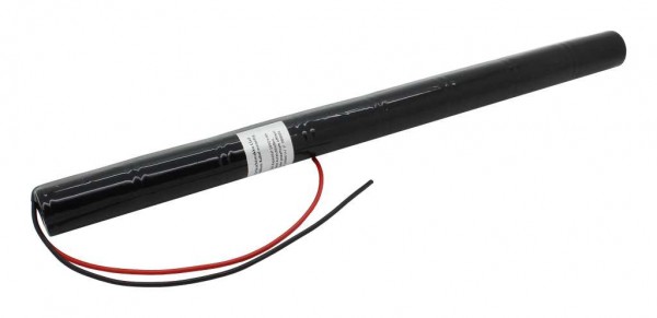Nødlys batteri NiCd 9,6V 1800mAh L1x8 Sub-C med 200 mm kabel på den ene side