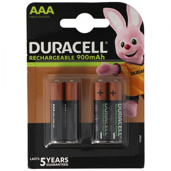 Duracell Recharge Ultra AAA Batteri NiMH Micro med op til 850mAh kapacitet, 4 stk