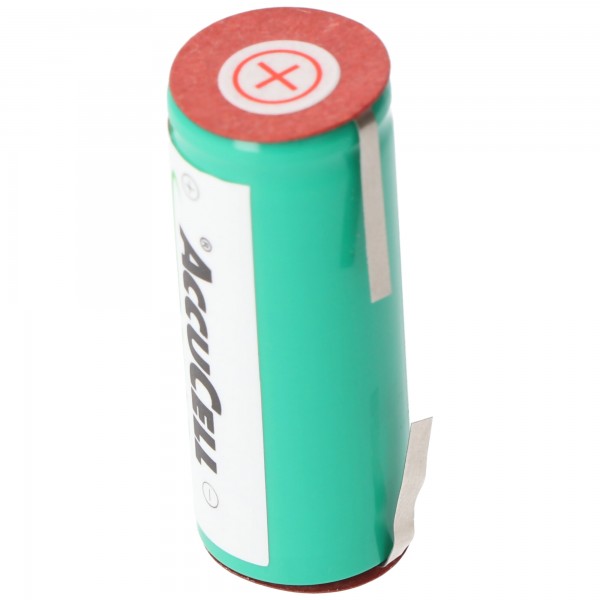 Batteri passer til Braun Oral-B Triumph Professional Care v2-version, loddemærker i midten 2 mm bredde, dimensioner 43x17mm