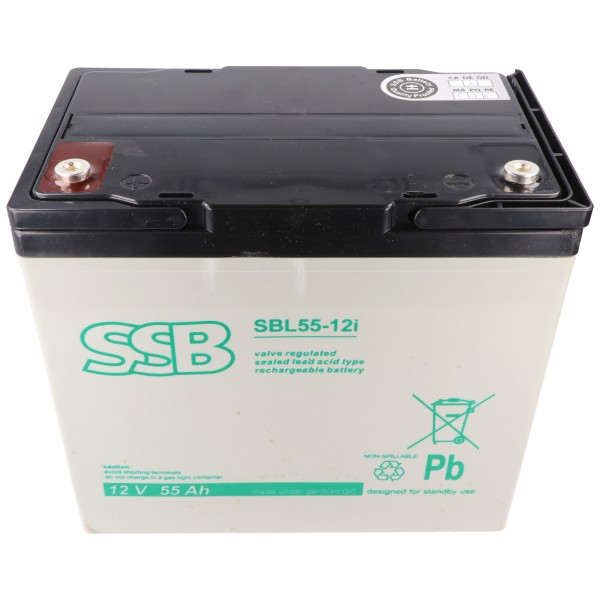 SSB SBL55-12i 12V 55Ah blybatteri AGM blygelbatteri