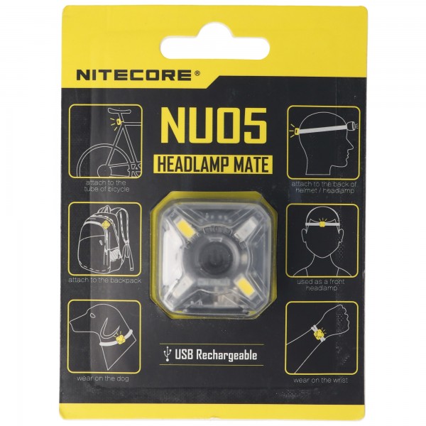 Nitecore NU05 LED-advarselslampe 4 højeffektive LED'er