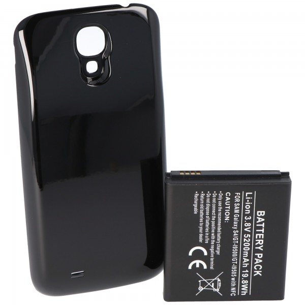 Samsung Galaxy S4 højtydende batteri med 5200mAh NFC og ekstra cover