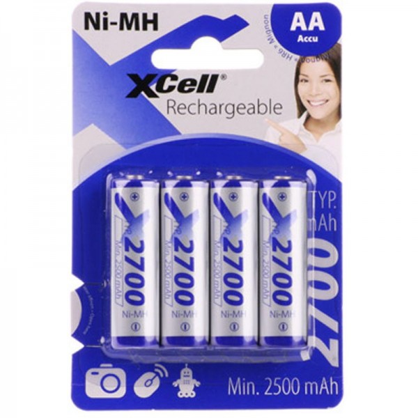 XCell NiMH batteri Mignon AA LR6 HR6 med 2700mAh