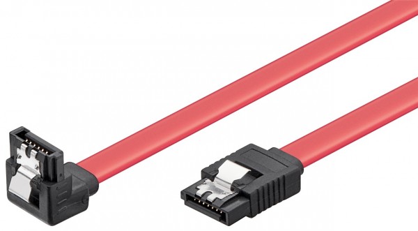 Goobay HDD S-ATA kabel 1,5 GBit/s/3 GBit/s 90° clip - SATA L-type stik > SATA L-type stik 90°