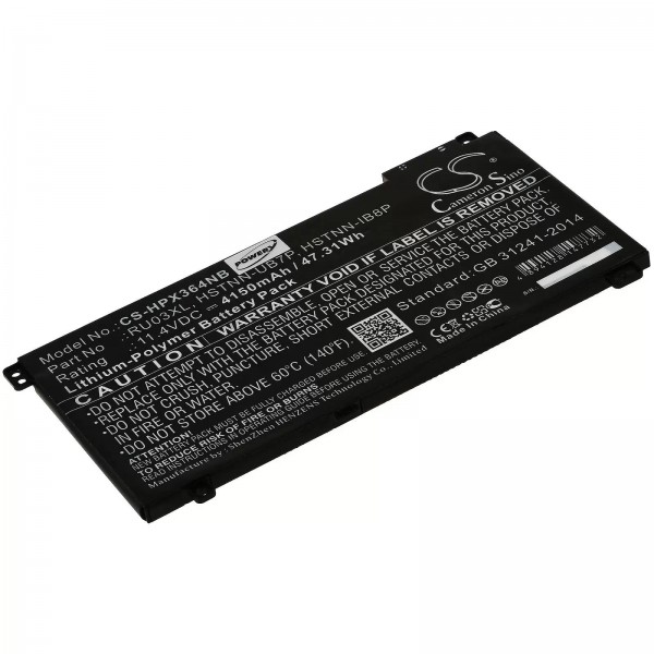 Batteri egnet til bærbar HP ProBook x360 440 G1 / type HSTNN-LB8K / RU03XL osv. - 11.4V - 4150 mAh