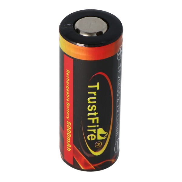 Trustfire 26650 5000mAh 3.6V - 3.7V Beskyttet Li-Ion Batteri