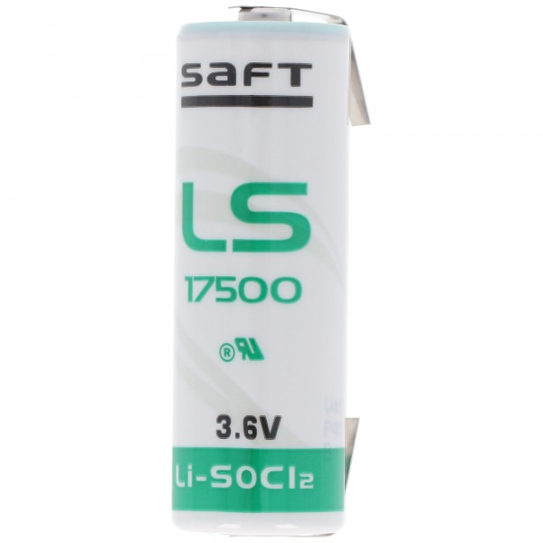 SAFT LS17500 lithiumbatteri, størrelse A, med loddeskive U-form