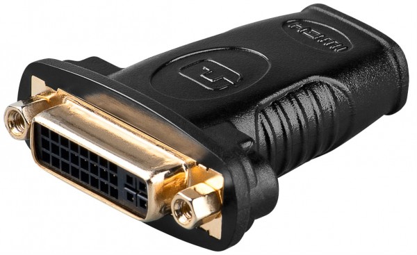 Goobay HDMI™/DVI-I-adapter, forgyldt - HDMI™-stik (type A) > DVI-I-stik Dual-Link (24+5 ben)