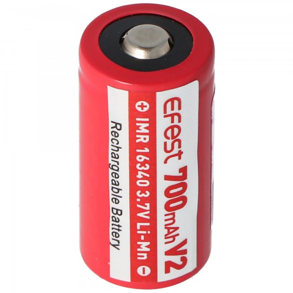 Efest IMR 16340 V2 700mAh 3.7V (positiv polforstærket) Li-ion batteri