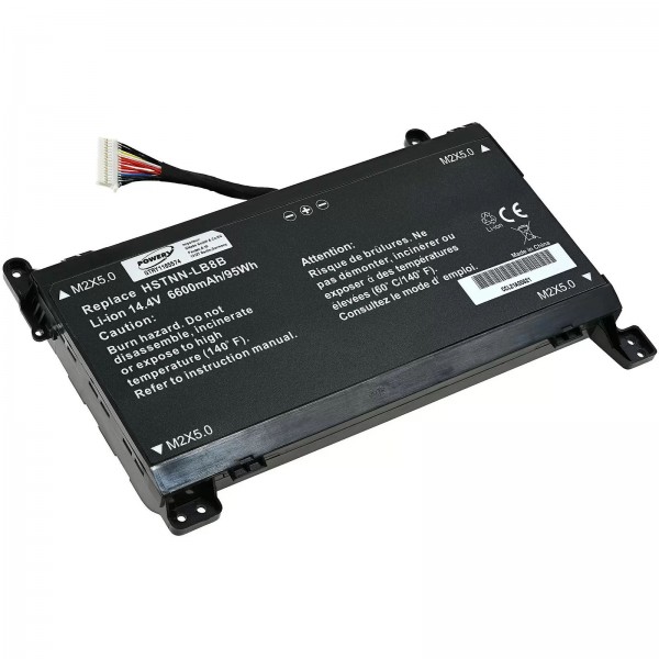 Batteri egnet til bærbar HP Omen 17-an013TX, 17-an014TX, type TPN-Q195 (16-pin stik) - 14.4V - 5700 mAh