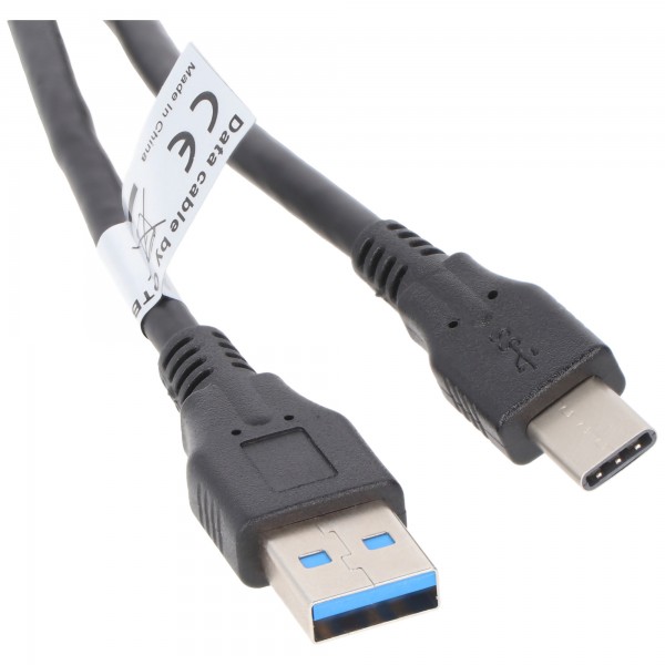 AccuCell -datakabel - USB Type C (USB -C) stik til USB A (USB -A 3.0) stik - 1,0 m - langt stik