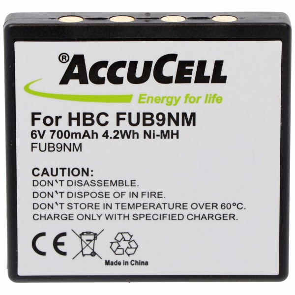 AccuCell batteri passer til HBC FUB9NM, BA209000, 209060, BA209061