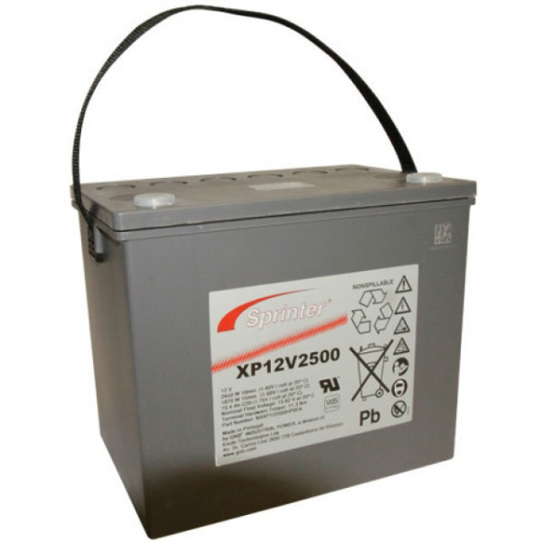 Exide Sprinter XP12V2500 blybatteri med M6 skrueterminal 12V, 69500mAh
