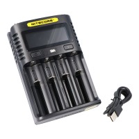 Nitecore UM4 USB Charger QC 2.0 kompatibel med Li-Ion batterier