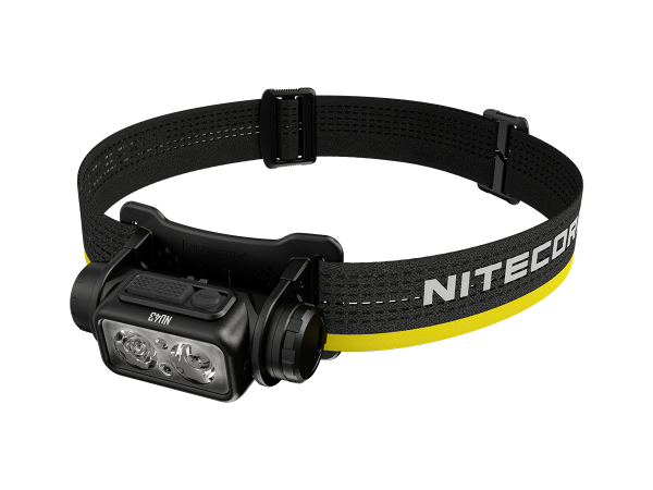 Nitecore NU43 LED hovedlygte med 1400 lumen, letteste hovedlygte med 18650 batteri, med fotosensor, indbygget 18650 3400mAh Li-Ion batteri