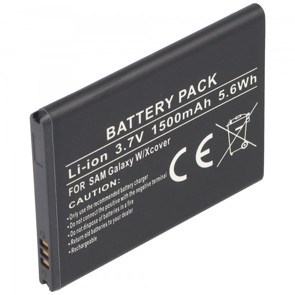 AccuCell Batteri passer til Samsung Galaxy W, Galaxy S WiFi 3.6, Galaxy Xcover, Omnia W, Wave 3, GT-I8150