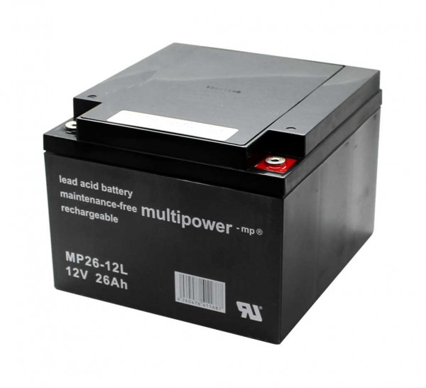 Multipower MPL26-12 12V 26Ah blybatteri AGM blygelbatteri