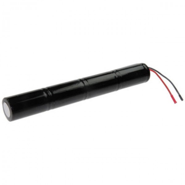 Nødbelysning batteri L1x4 Saft VNT D med kabel 10cm med åben streng 4,8V, 4000mAh