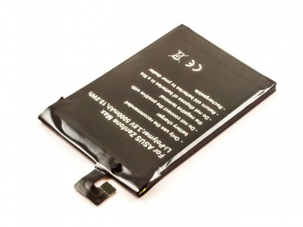 Batteri passer til Asus Zenfone Max, Li-Polymer, 3.8V, 5000mAh, 19.0Wh, indbygget, uden værktøj