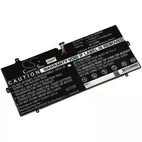 Batteri til Lenovo Yoga 900 / Type L14M4P24 - 7,5V - 8700 mAh