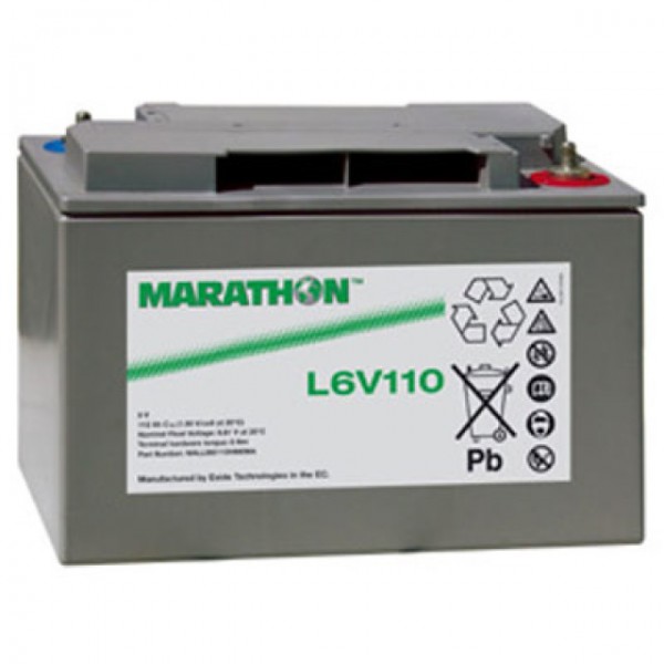 Exide Marathon L6V110 blybatteri med M8 skruetilslutning 6V, 112000mAh