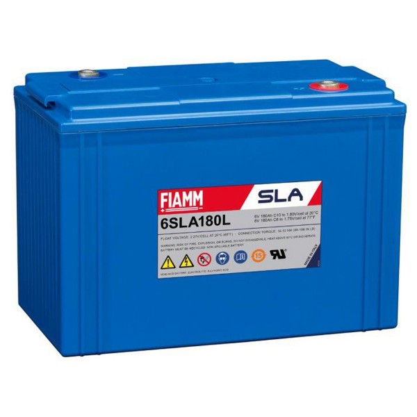 Fiamm 6SLA180 6V 180Ah (10 timer) blybatteri AGM blygelbatteri