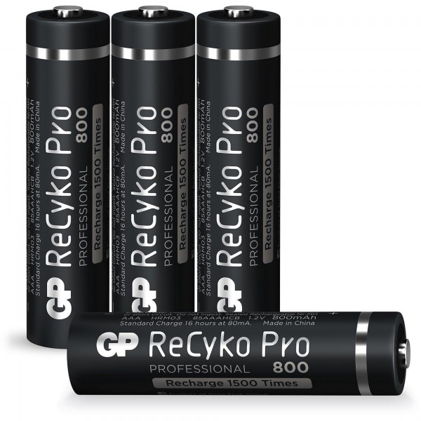 AAA batteri GP NiMH 800 mAh ReCyko Pro 1.2V 4 stk