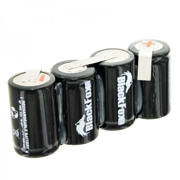 Batteri bestående af 4x 2 / 3A 1600mAh celler med kabel, uden stik