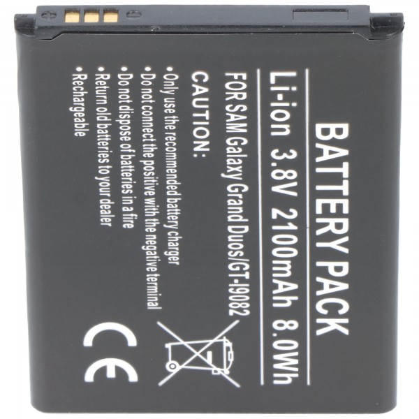 AccuCell batteri passer til Samsung Galaxy Grand GT-I9082 Batteri EB535163LU, EB535163LZ