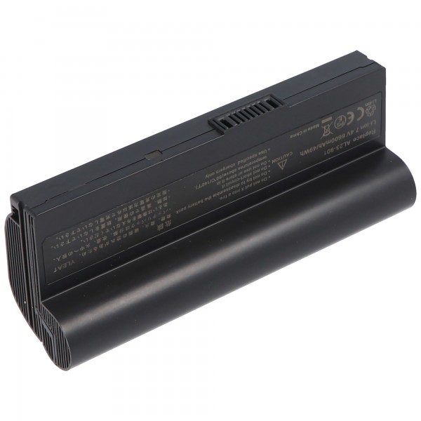 AccuCell batteri passer til Asus Eee PC 901, 6600mAh black