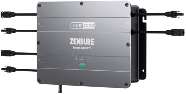 Zendure SolarFlow Hub 2000 inverter til altan kraftværk opbevaring max AC output 1200W, IP65, WiFi, Bluetooth, WiFi forbindelse mulig