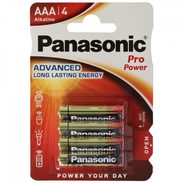 Panasonic Pro Power Alkalisk Micro AAA, LR03 i 4-blister