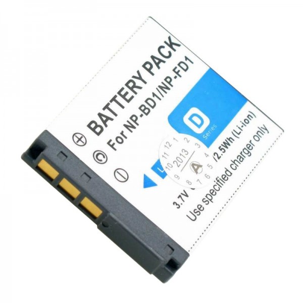 AccuCell batteri passer til Sony NP-FD1 batteri