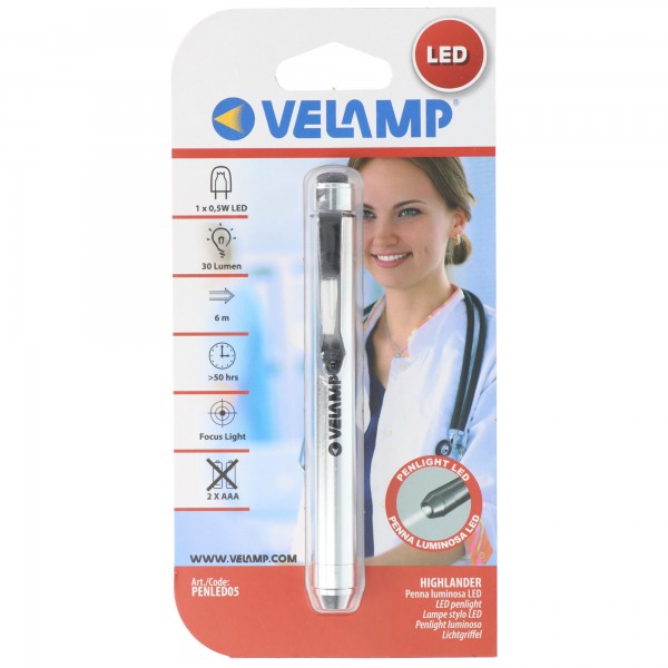 Velamp PENLITE LED: penlampe 0,5W LED + pen til tablet/smartphone