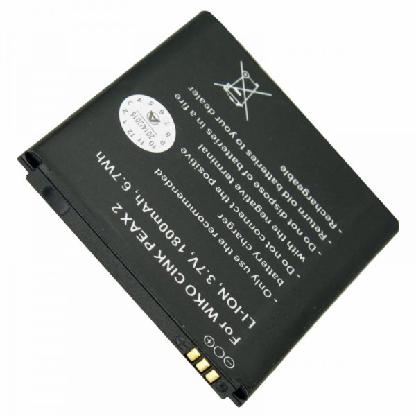 AccuCell batteri passer til Wiko Cink Peax 2 batteri S104-E880000-001, 1800mAh