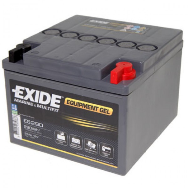 Exide Equipment Gel ES 290 (G25) Blybatteri med M6 skrueterminal 12V, 25000mAh