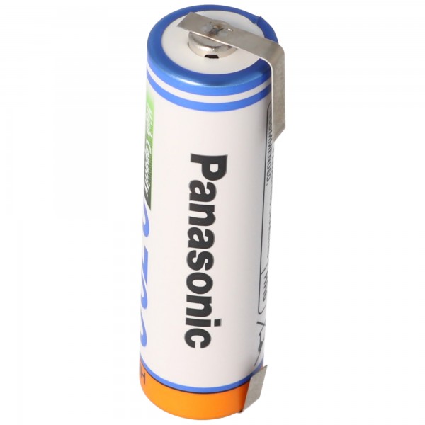 Panasonic Mignon AA NiMH genopladeligt batteri HR-3U 2700mAh med loddetråd i U-form