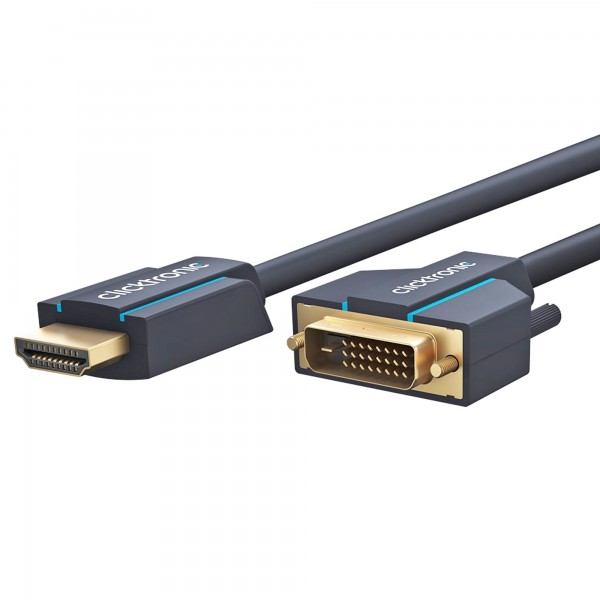 DVI-til-HDMI™-adapterkabel Premium-kabel, 1x DVI-D-stik Dual-Link 24+1 til 1x HDMI-stik, 10 meter kabellængde