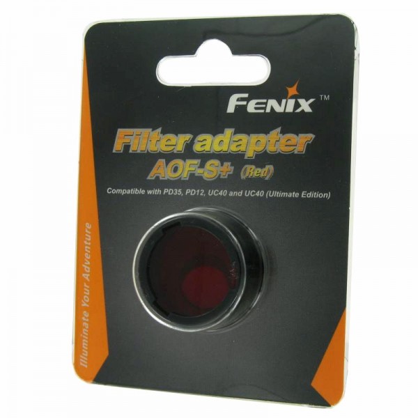Rødt filter til Fenix lommelygte E35UE, PD35, PD12, UC35, UC40, HP01