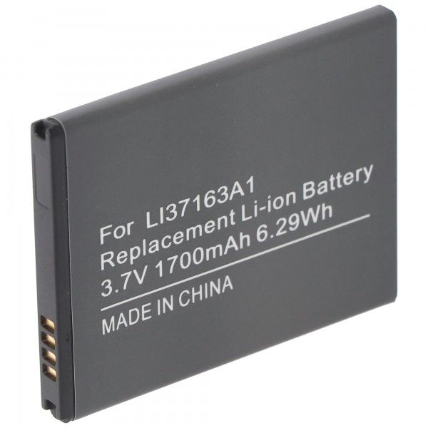 Batteri passer til Medion MD98332 batteri med 3,7 volt og 1700mAh, 6,29Wh