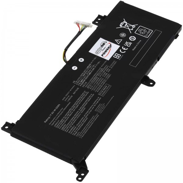 Batteri passer til bærbar Asus VivoBook X412F, type B21N1818-2 - 7.6V - 4200 mAh